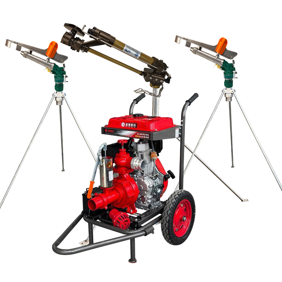 静安一体式灌溉机组 全套喷枪水带配齐 抗旱浇地神器